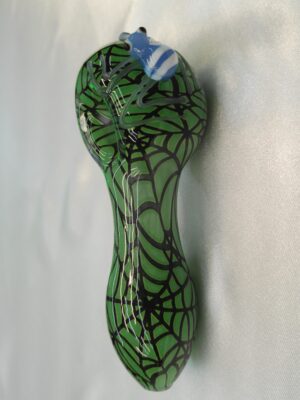 4" Green Web Glass Bowl