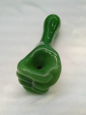 4.5" Green Knuckle Glass Bowl 