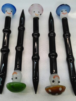 4.5" Glass Mushroom Dab Tools 