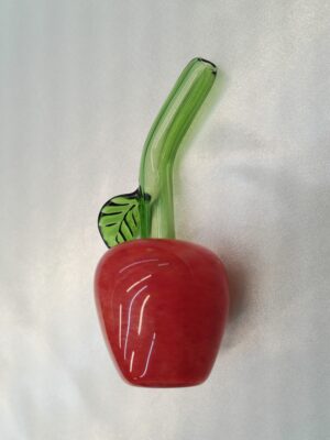4" Red Apple Glass Chillum