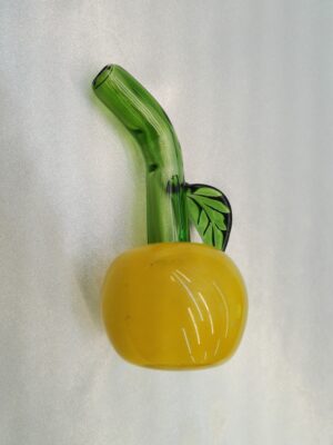 4" Yellow Apple Glass Chillum