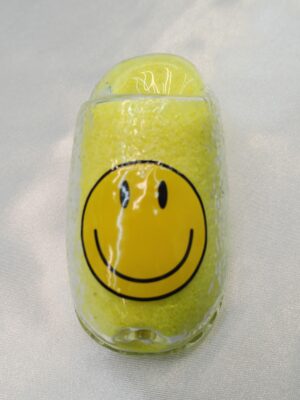 4" Yellow Happy Face Slipper Glass Bowl