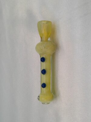 3.75" Pale Yellow Glass One Hitter