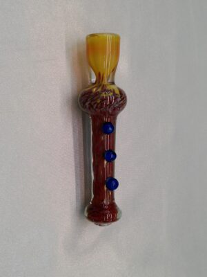 3.75" Red Honeycomb Glass One Hitter