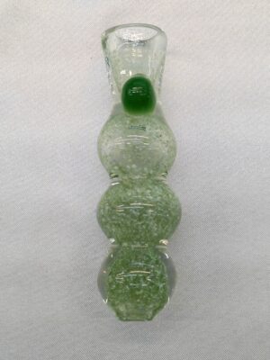 3.25" Green Textured Glass One Hitter