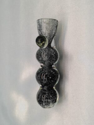 3.25" Black Textured Glass One Hitter