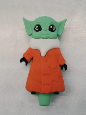 4" Yoda Silicone Pipe w/Glass Bowl