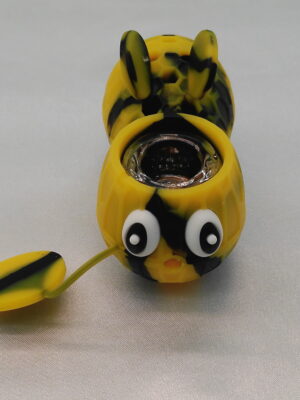 4" Bumble Bee Silicone/ Glass Bowl w/ Cap