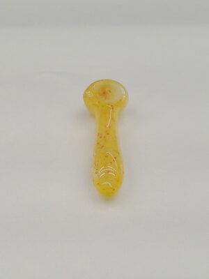 3.5" Yellow w/ Orange Specks Glass Bowl