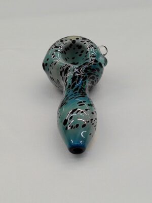4.25" Speckled Teal Glass Bowl