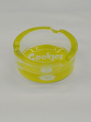 3.25" Yellow Cookies Glass Ashtray