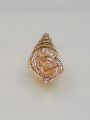 4.5" Amber Seashell Glass Bowl