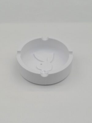 4" White Playboy Ashtray